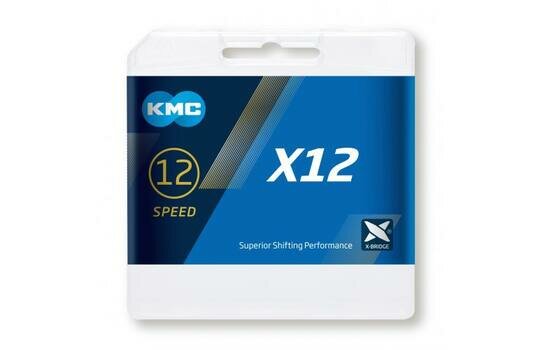 KMC - X12 Ketting Zilver / Zwart 126L